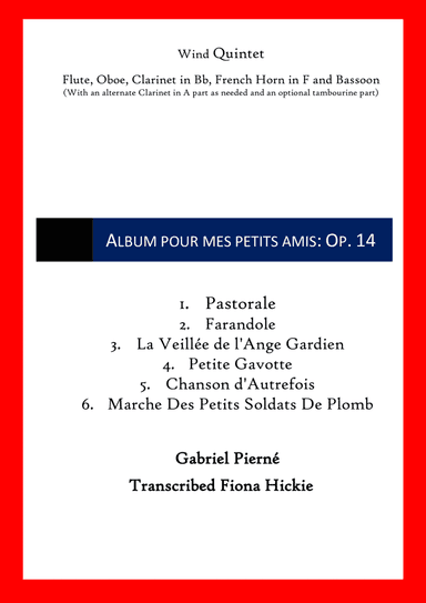 Album Pour Mes Petits Amis, Op. 14: Wind Quintet (arr. Fiona Hickie)
