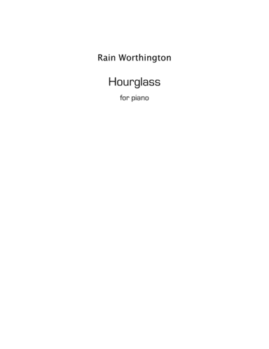 Hourglass – for piano