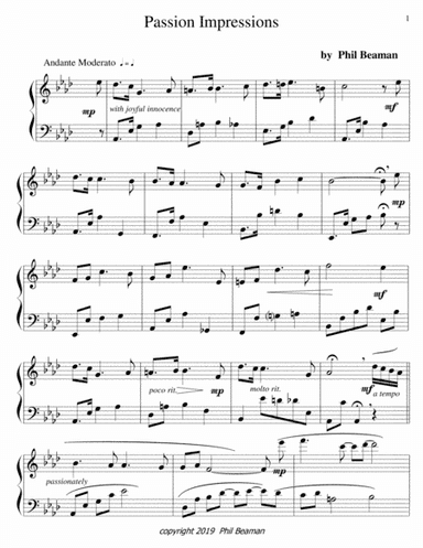 Passion Impressions- piano solo