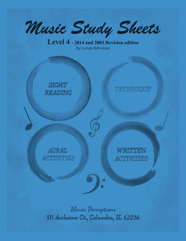 Music Study Sheets Level 4 2014 and 2003 Revision edition