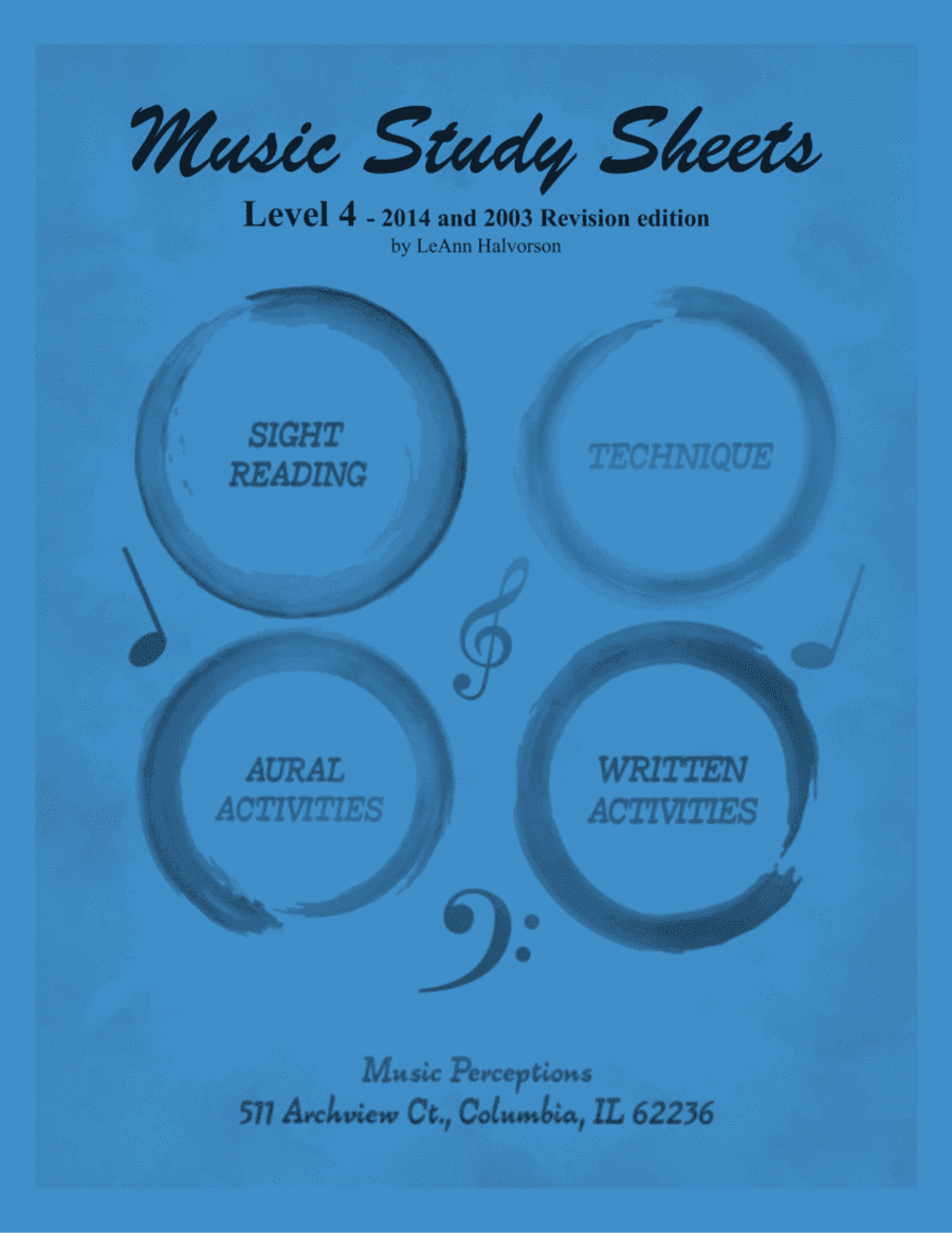 Music Study Sheets Level 4 2014 and 2003 Revision edition