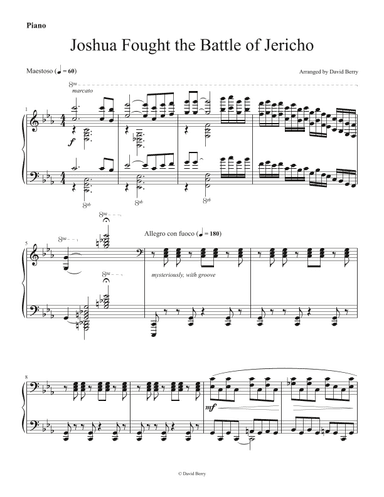 Joshua Fought the Battle of Jericho (arr. David Edward Berry III)
