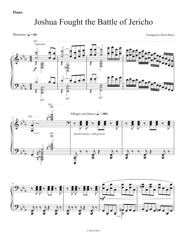 Joshua Fought the Battle of Jericho (arr. David Edward Berry III)