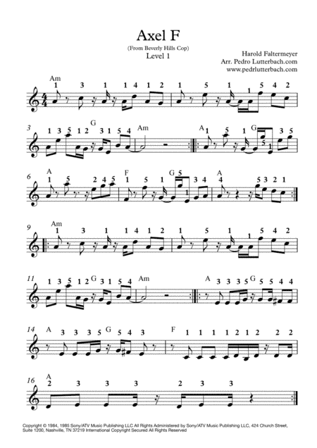 Axel F (arr. Pedro Lutterbach)