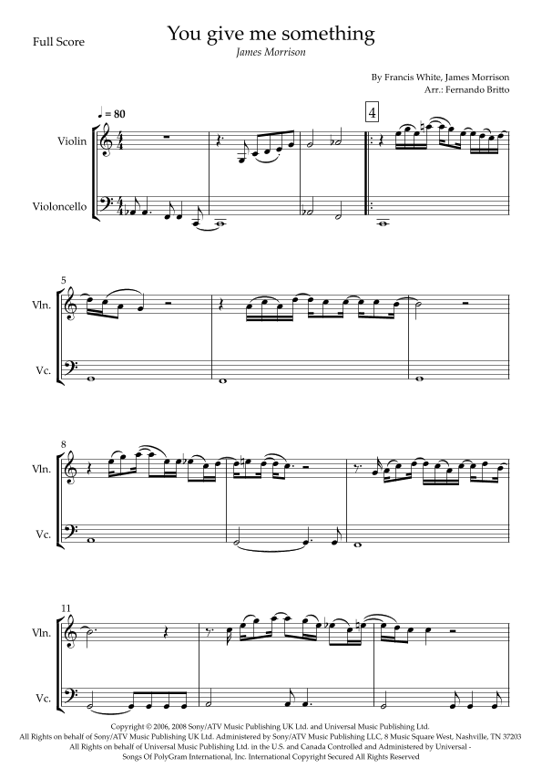 You Give Me Something (arr. Fernando Britto)