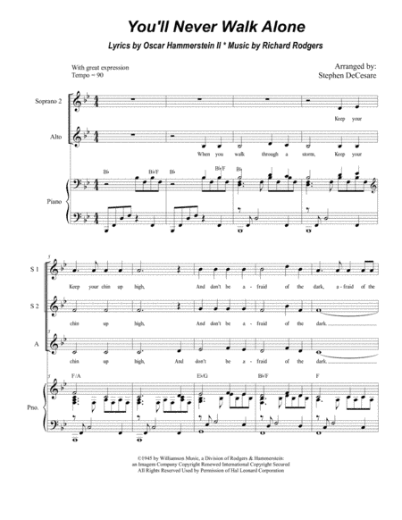 You'll Never Walk Alone (arr. Stephen DeCesare)