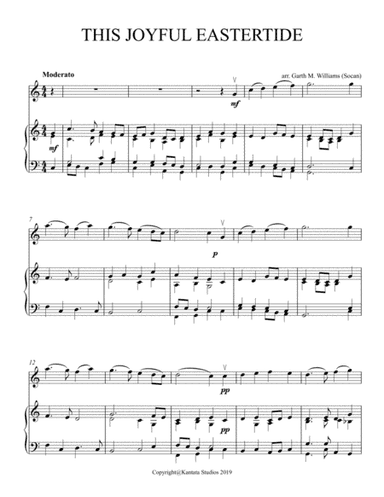 THIS JOYFUL EASTERTIDE FOR SOLO VIOLIN AND PIANO (arr. Garth M. Williams, (Socan))