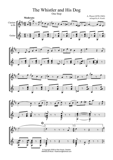 The Whistler and His Dog for clarinet in Bb and guitar (arr. K. Krantz)