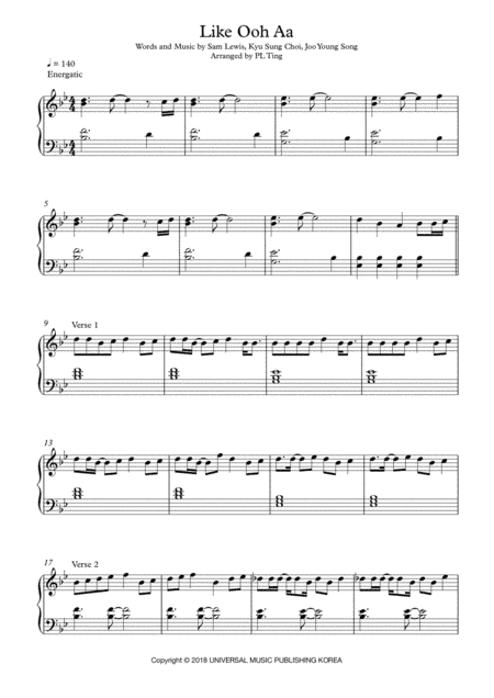Ooh Ahh Ha Ge (arr. PL Ting)