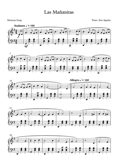 Las Mañanitas (arr. Eric Aguilar)