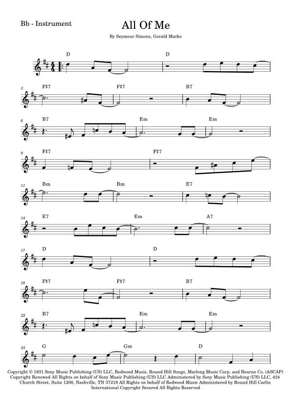 All Of Me (arr. Fabio Eduardo de Oliveira)