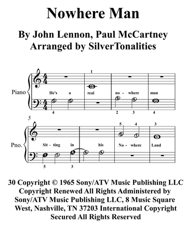 Nowhere Man (arr. SilverTonalities)