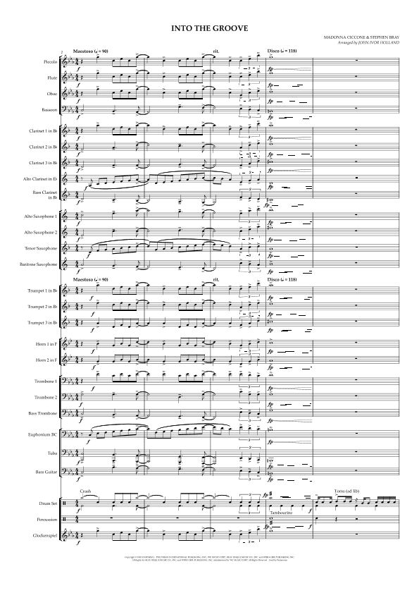 Into The Groove (arr. John Ivor Holland)