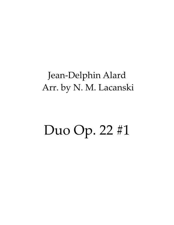 Duo Op. 22 #1 (arr. Nick M Lacanski)