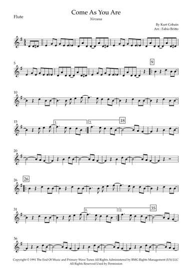 Come As You Are (arr. Fabio Britto)