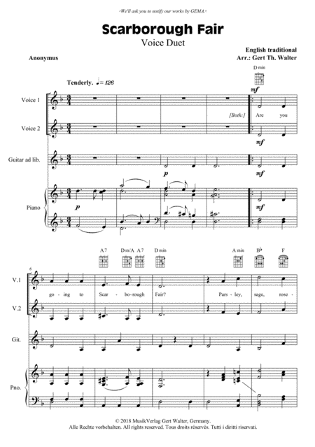 Scarborough Fair (arr. Gert Th. Walter)