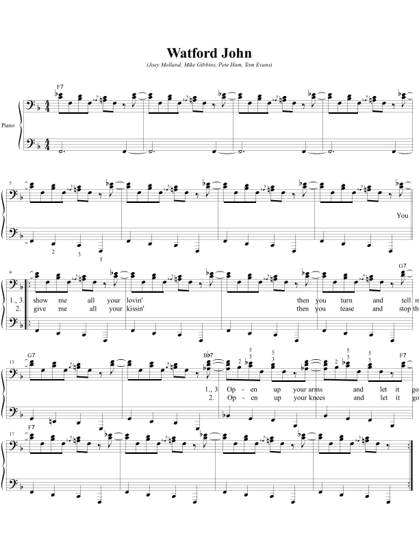 Watford John (arr. Classic Hits: Authentic Arrangements)