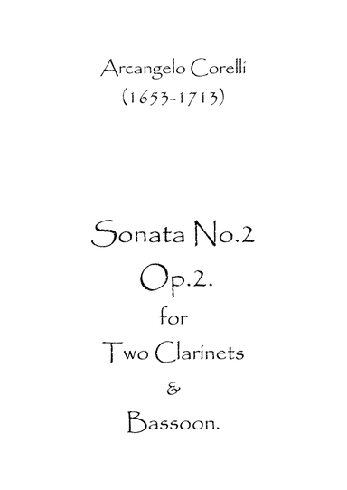 Sonata No.2 Op.2 (arr. Spence Bundy)