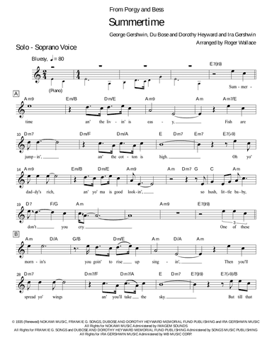Summertime (arr. Roger Wallace)