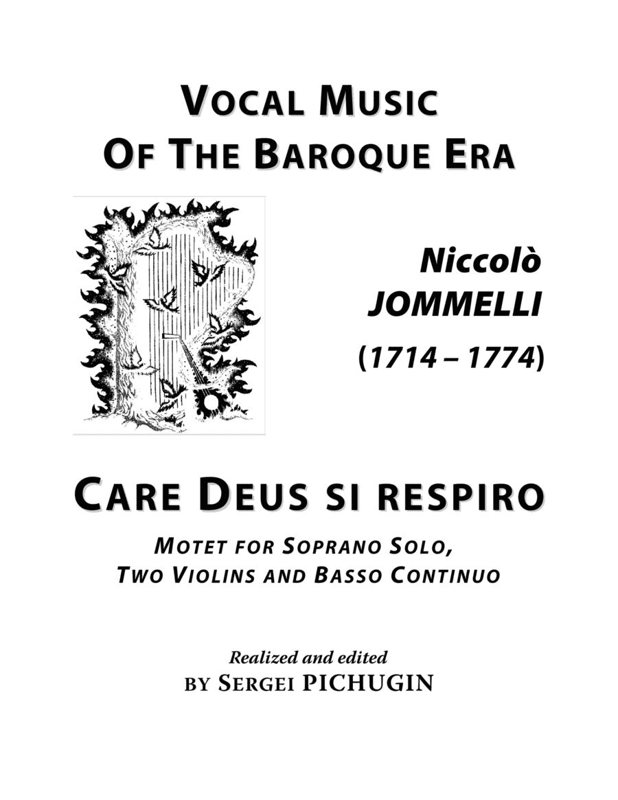 JOMMELLI Niccolò: Care Deus si respiro, motet, arranged for Voice and Piano (C minor–E flat major (arr. Sergei PICHUGIN)
