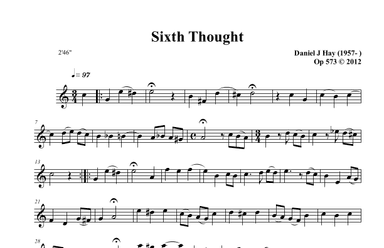 Sixth Thought (Opus 573) for Treble Instrument
