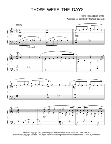 Those Were The Days (arr. Richard Giszczak)
