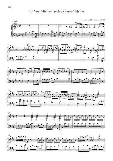 H. F. Quehl, Fuga - Fuga Vom Himmel hoch da komm ich her (From heaven above to earth I come) - Organ (arr. Ahiva Editions)