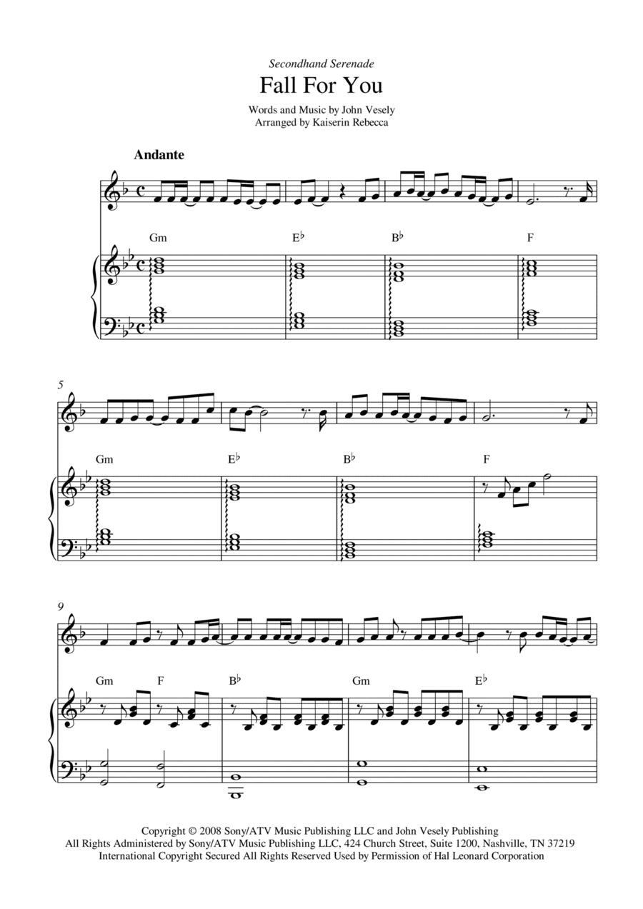 Fall For You (arr. Kaiserin Rebecca)