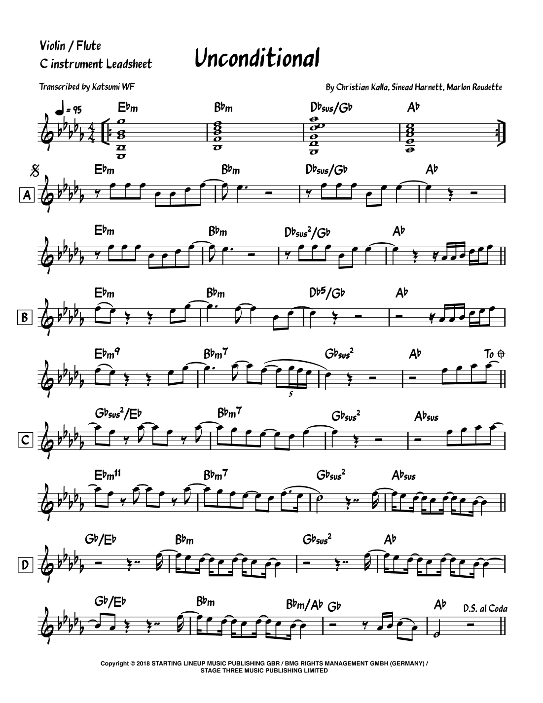 Unconditional (arr. Katsumi WF)