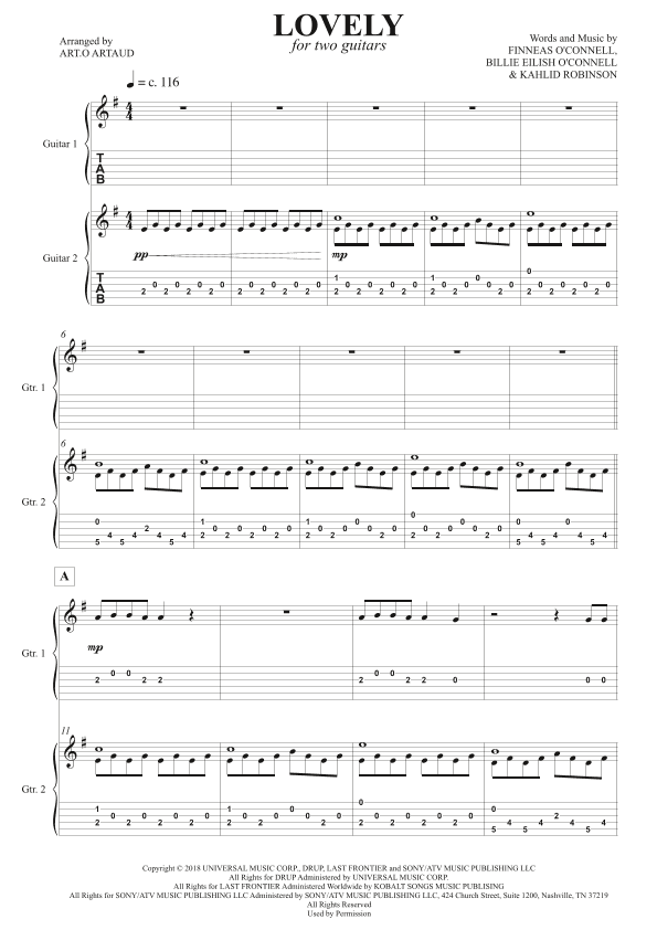 Lovely (arr. Art.o Artaud)