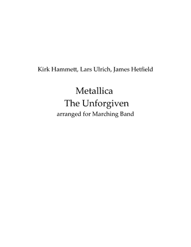 The Unforgiven (arr. Tim Yarham)
