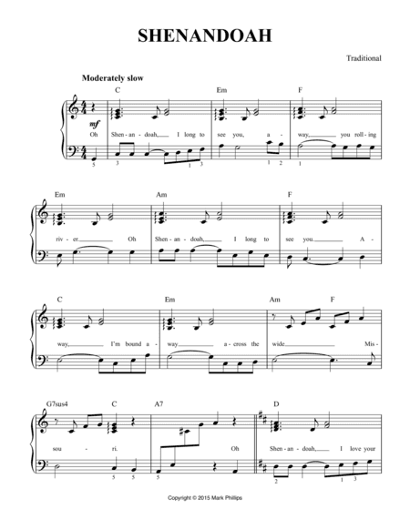 Shenandoah (arr. Mark Phillips)