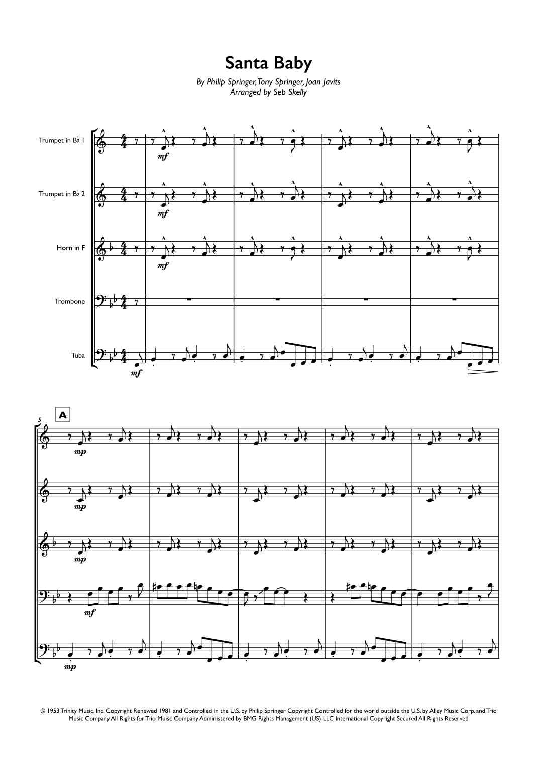 Santa Baby (arr. Seb Skelly)