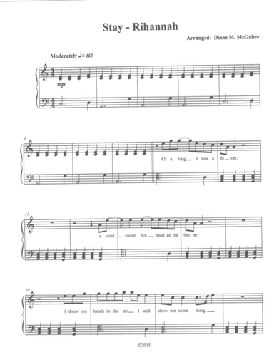 Stay (arr. Diane M. McGahee)