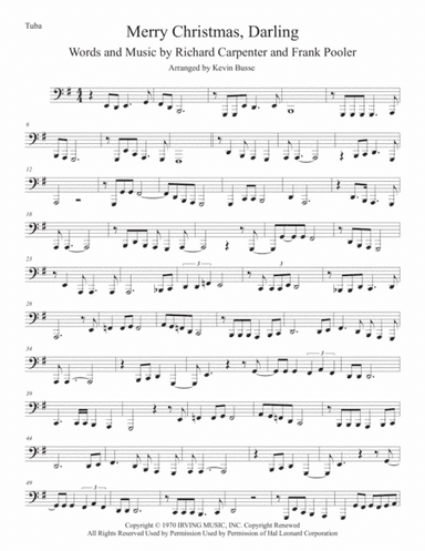 Merry Christmas, Darling (arr. Kevin Busse)