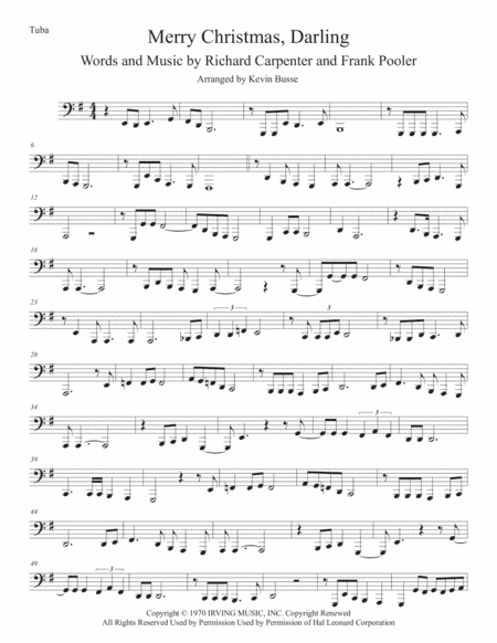 Merry Christmas, Darling (arr. Kevin Busse)