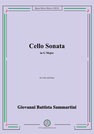 G. B. Sammartini-Cello Sonata,in G Major,for Cello and Piano (arr. OSM Press)