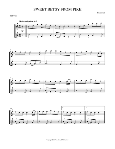 Sweet Betsy from Pike (arr. Mark Phillips)