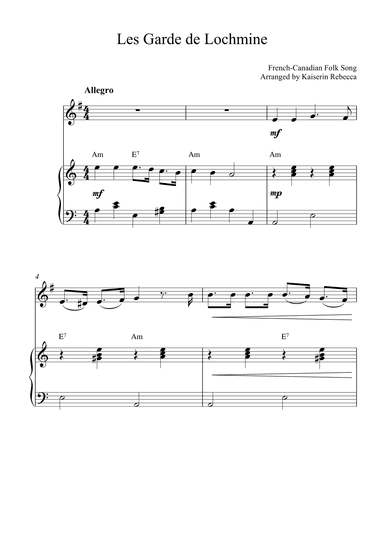 Les Garde de Lochmine (arr. Kaiserin Rebecca)