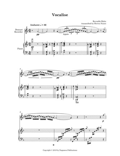 Vocalise (arr. Steven Nunes)