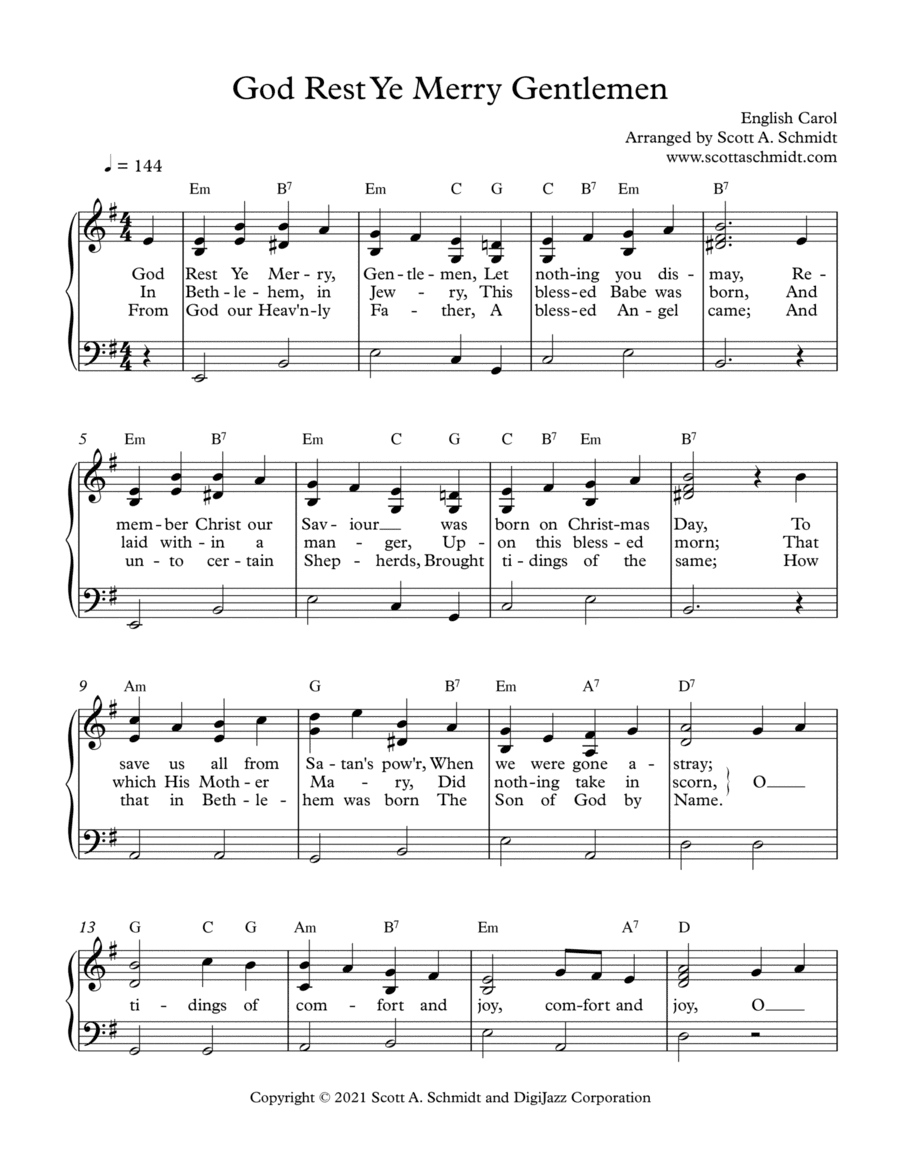 God Rest Ye Merry Gentlemen (arr. Scott A. Schmidt)