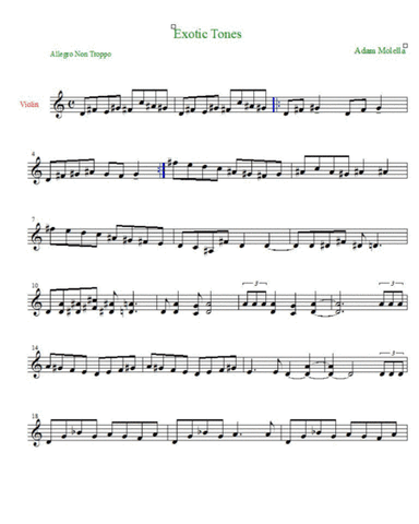 Exotic Tones : Violin Solo with mp3 Midi