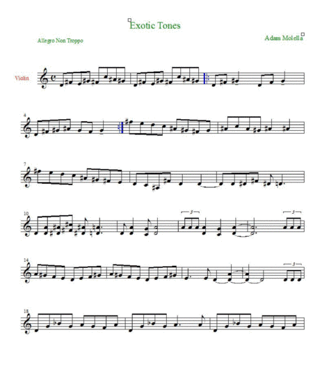 Exotic Tones : Violin Solo with mp3 Midi
