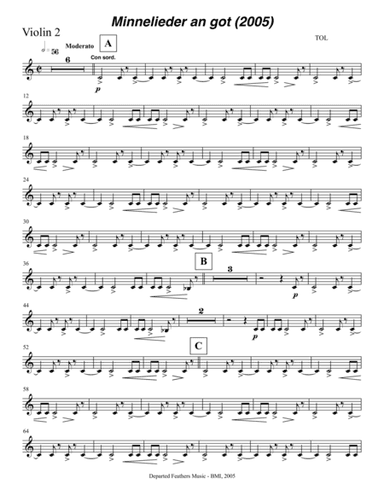 Mechthild von Magdeburg ... Minnelieder an Got (2005) violin 2 part