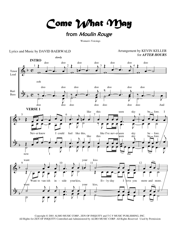 Come What May (arr. Kevin Keller)