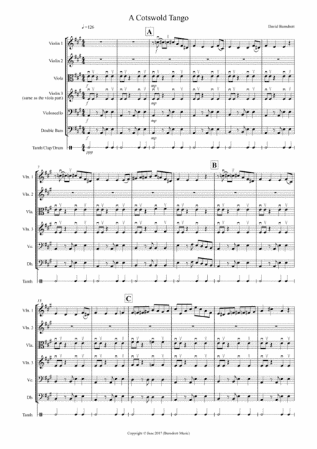 A Cotswold Tango for String Orchestra