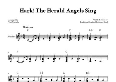 Hark! The Herald Angels Sing - Fingerstyle Ukulele (F ) (arr. Yuri Noronha)