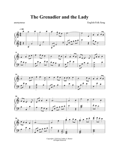 The Grenadier and the Lady (arr. Cynthia A. Boener)