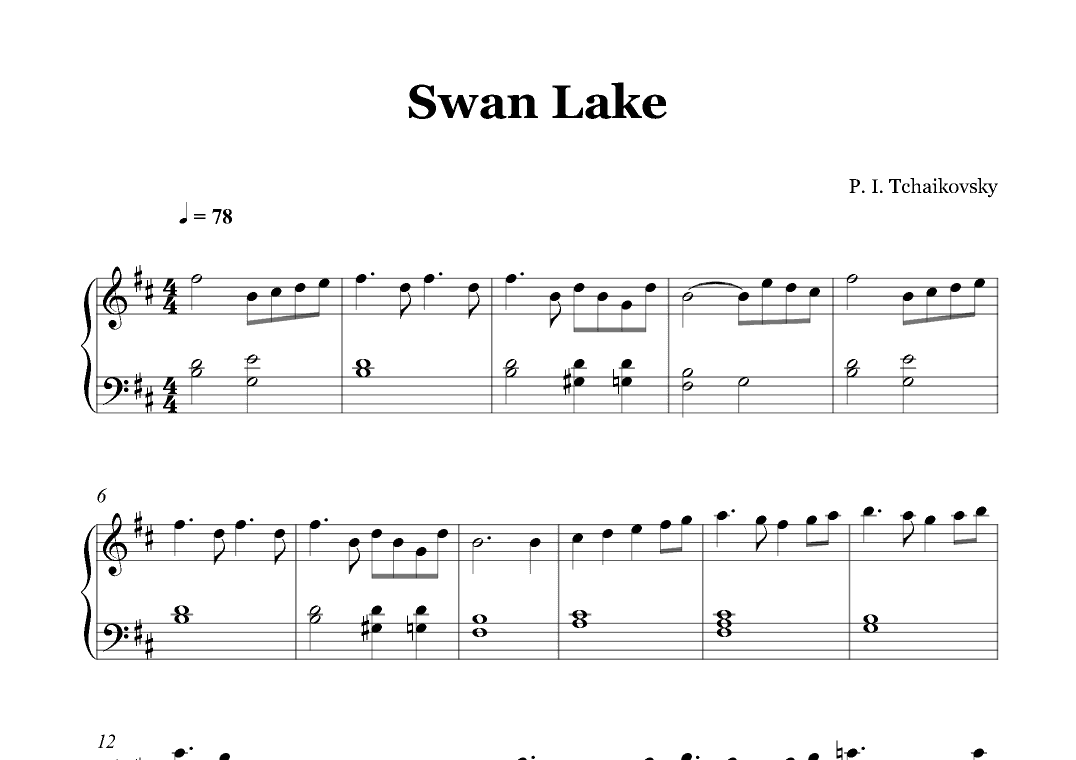 Swan Lake (arr. Gabriel Oliveira)