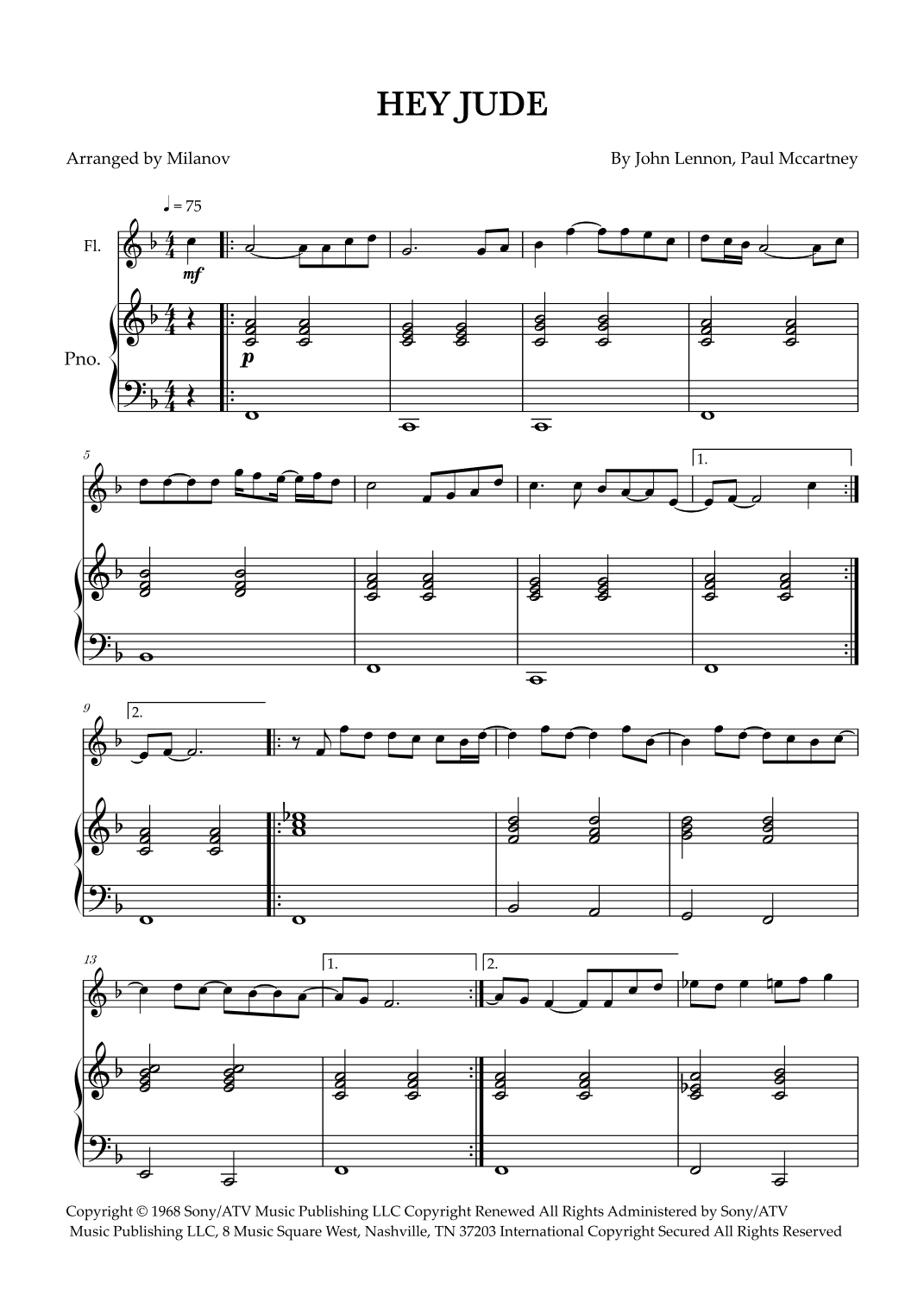 Hey Jude (arr. Milanov)